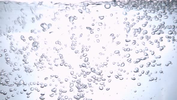 Bubbling Water On Clean Background