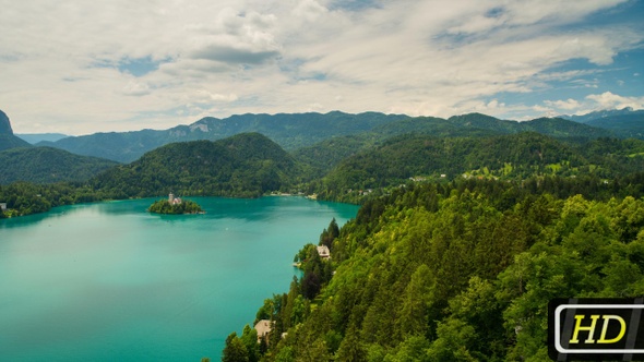 Lake Bled and Mountains alt