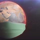 Earth Turning With Medical Mask Side Protecting From Covid Corona Virus Loop 4K - VideoHive Item for Sale