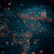 Glowing Global Tech Map with HUD Elements HD - VideoHive Item for Sale
