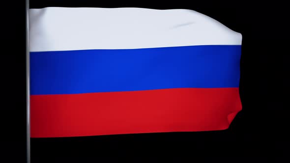 Russian Federation Flag Animation 4k