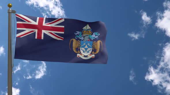 Tristan Da Cunha Flag (Uk) On Flagpole alt