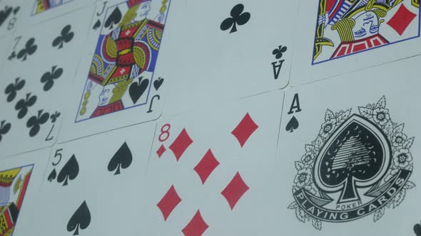 Beautiful Playing Cards On The Table In The Casino alt