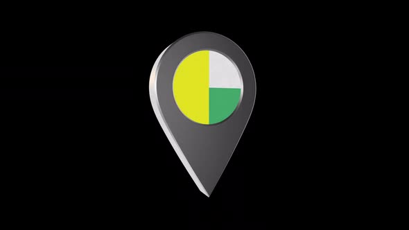 3d Animation Map Navigation Pointer With Flag Of Zielona Gora (Poland) With Alpha Channel - 2K alt