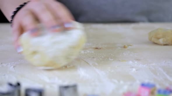 Step by Step. Making homemade gluten free sugar Hanukkah cookies. alt