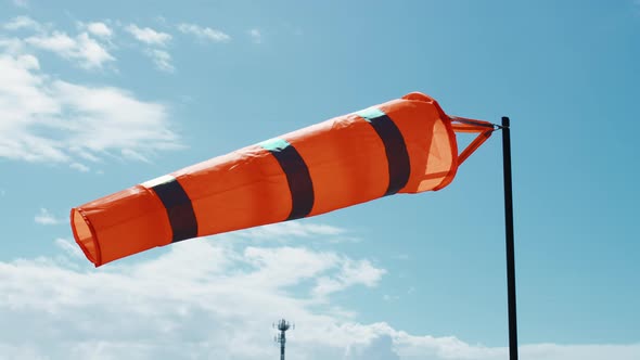 Windsock with Blue Sky on Background alt