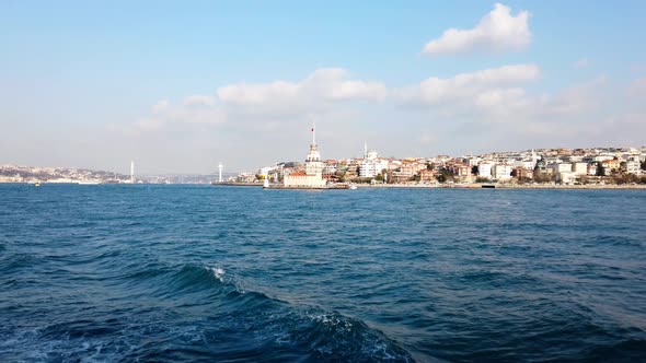 Maiden's Tower In Bosphorus