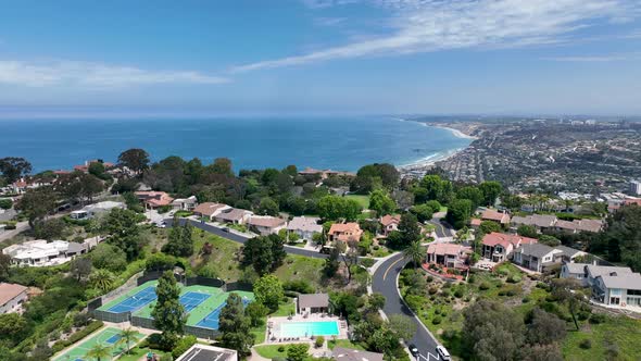 Aerial View of La Jolla Hills San Diego California USA, Stock Footage