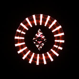 3D glowing Ethereum/Eth in hole alt