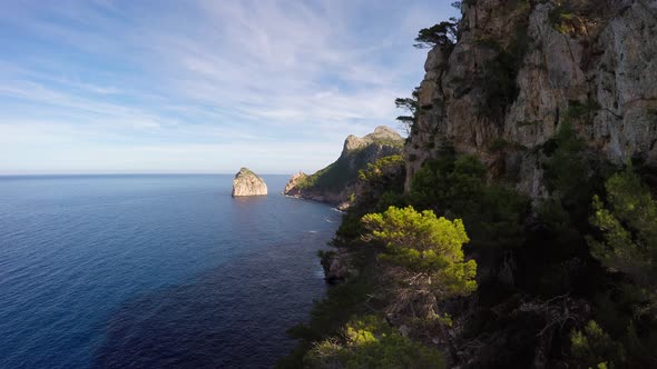 Aerial View of Coastal Ocean Sea Landscape Nature Outdoors alt