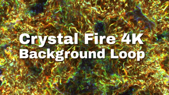 Crystal Fire Background 4K Loop