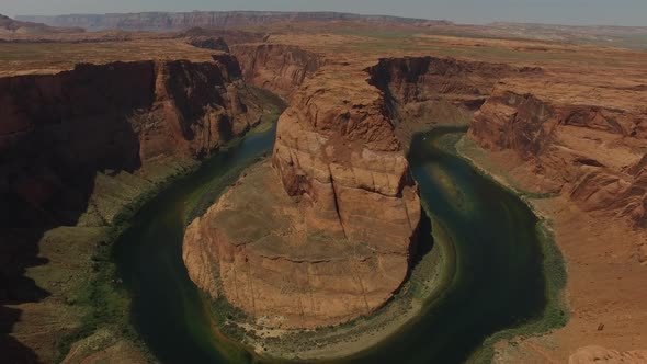 Aerial view of Grand Canyon Horseshoe Bend and Colorado River Arizona, United States alt
