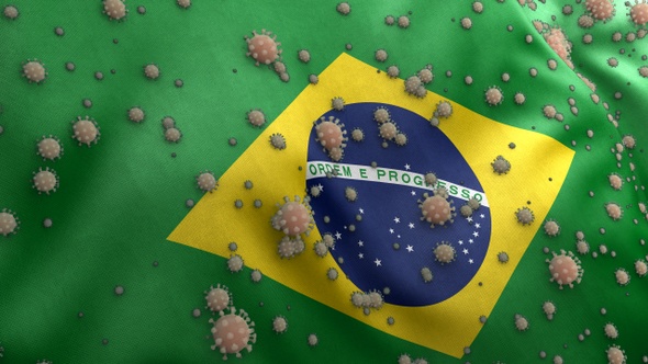 Covid Brazil Flag / Corona Brazil Flag alt