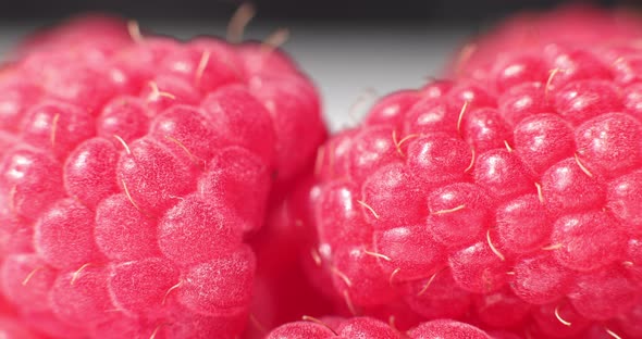 Closeup of Fresh Raspberries