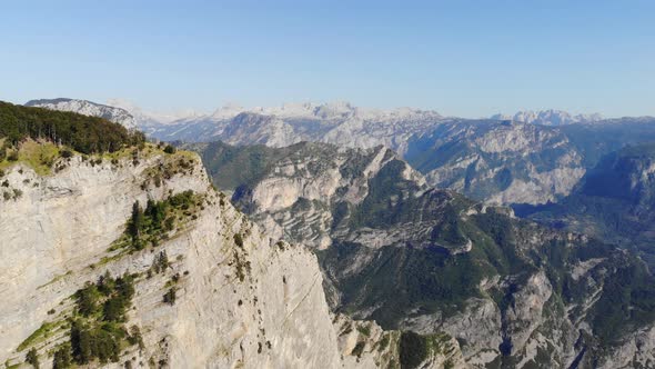 Aerial Shot of the Grlo Sokolovo Gorge Korita Montenegro alt
