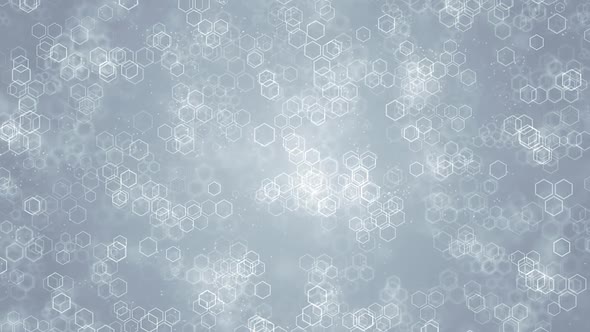Hexagons Abstract White Background