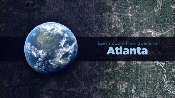 Atlanta (Georgia, USA) Earth Zoom to the City from Space