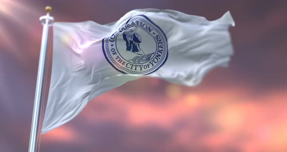 Yonkers City Flag, United States alt