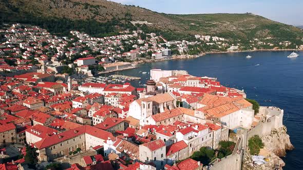 Aerial View of Dubrovnik Old Town, Croatia