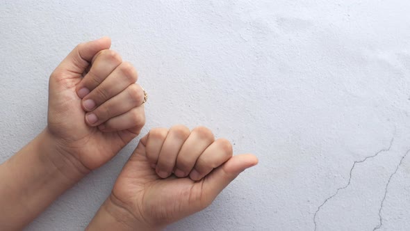Hands of an Young Woman with Pills. alt