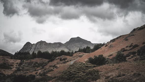 Time Lapse Over Mountains