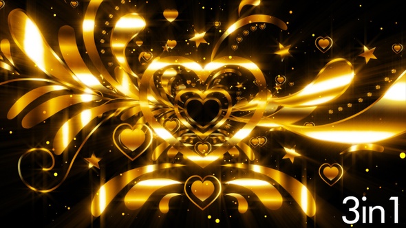 Gold Heart Background