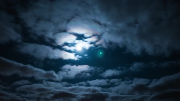 Clouds Sweep In The Moonlight