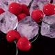 Ice Cubes And Cherries Rotating - VideoHive Item for Sale