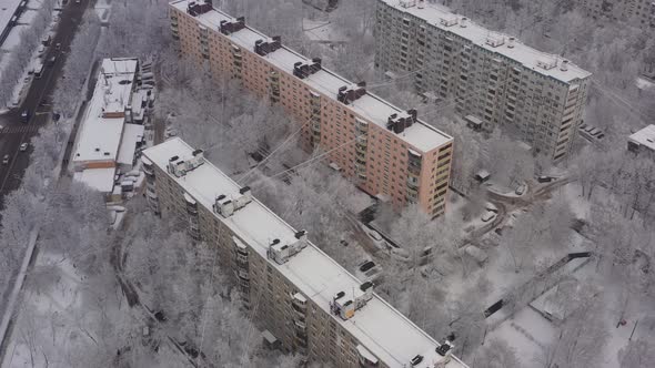 A Winter Cityscape After a Snowfall