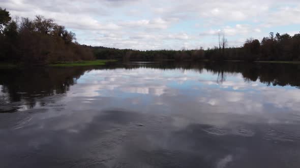 Flying Over The Cloudy River 4K 05 alt