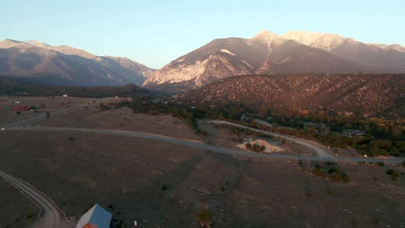 Nathrop, Colorado Drone at Sunrise alt