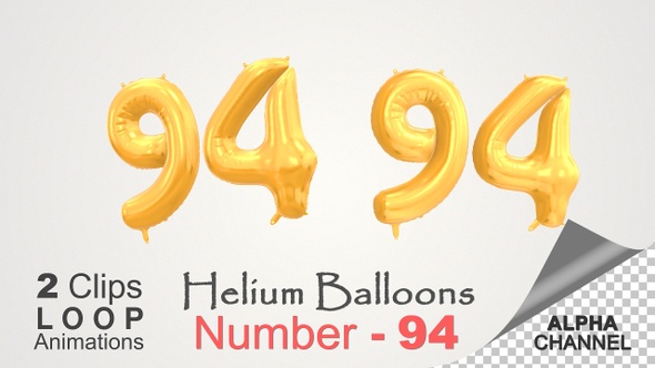 Celebration Helium Balloons With Number – 94