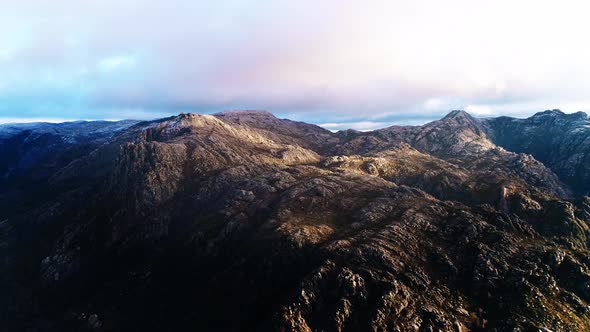 Majestic Mountain Nature Scene Aerial View