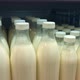 Bottled Milk on Shelf in Store - VideoHive Item for Sale