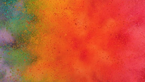 Super Slow Motion Shot of Color Powder Explosion Isolated on Black Background at 1000Fps alt