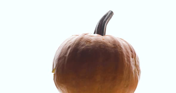 Pumpkin with Cutted Eyes and Mouth Smiling