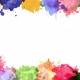 Watercolor colorful splash background, blank space for title