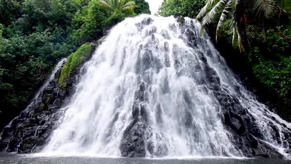 The stunning Kepirohi Waterfall in Pohnpei, the Federated States of Micronesia most famous and most alt