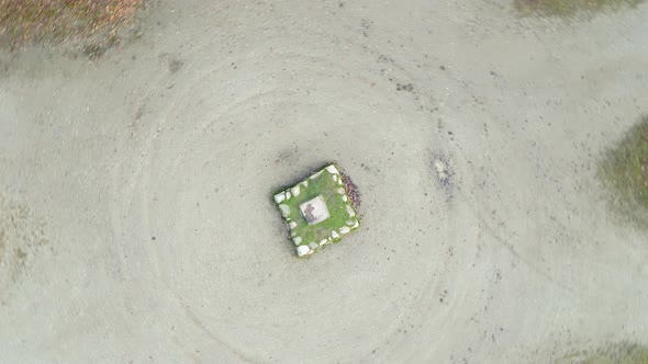 Zooming Out On Star Shaped Crossing In The Forest, Drone Stock Footage 2 alt