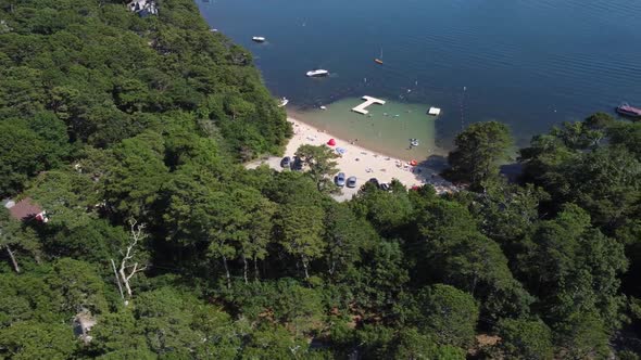 Flying over a pond in Massachusetts alt