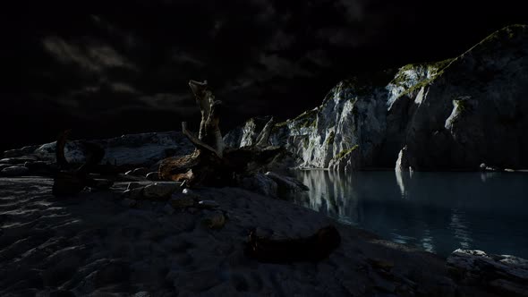 Fjord with Dark Storm Clouds alt