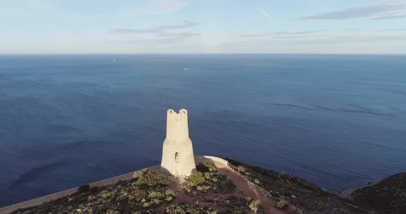 Ancient Gerro Tower in Denia Alicante Spain