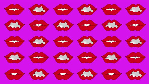 Lips Gum Backgrounds Animation