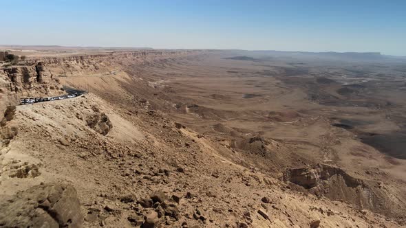 General View of the Geological Fault in Mitzpe Ramon  Israel