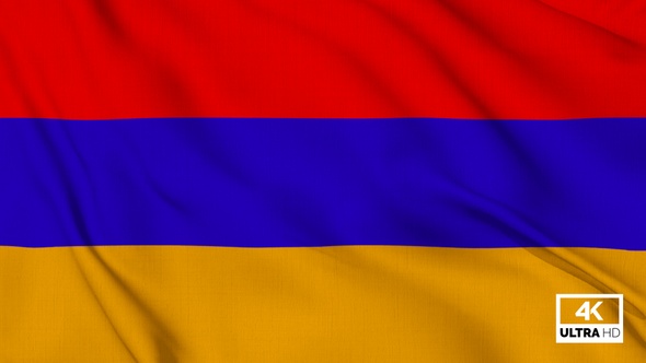 Armenia Flag Waving Slowly Looped alt