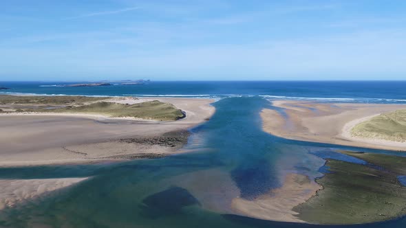 Aerial View of Ballyness Bay in County Donegal  Ireland alt