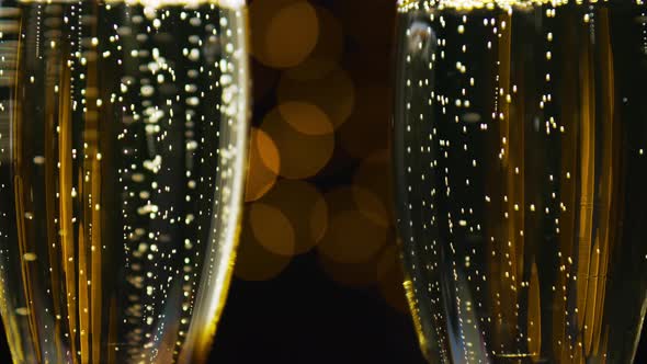 Champagne and gold bokeh lights