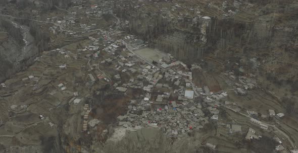 Autumn season in Hunza valley northern of Pakistan, Karakoram mountains range in Gilgit Baltistan, A alt