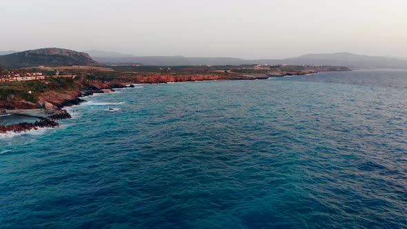 Mountain Coastline Is Being Shot From the Air alt