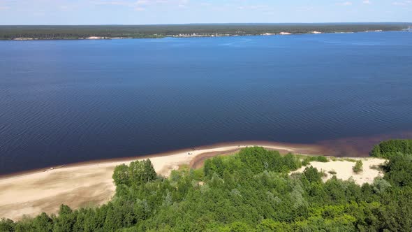 Volga River Bank Aerial View alt